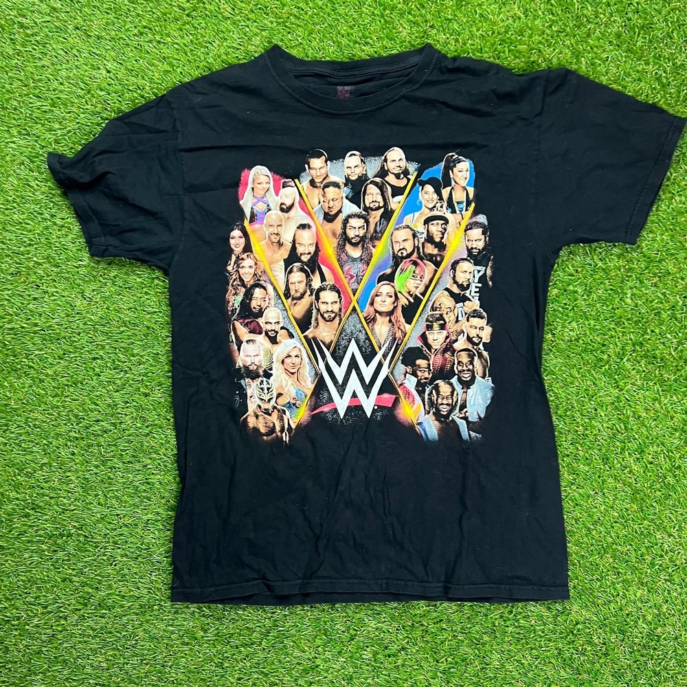 WWE Authentic Wear I Was There Tour Graphic T-Shirt Mens Medium Black 2018 2019